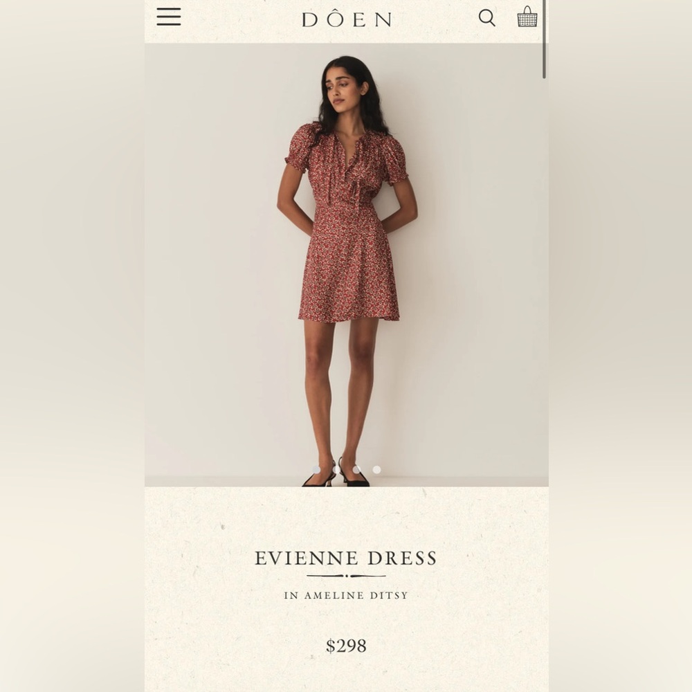DÔEN Evienne dress size large NWT